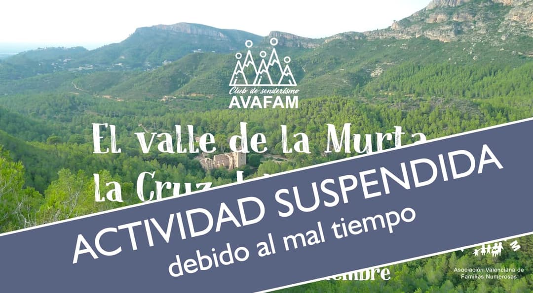 Actividad de senderismo en Familia CANCELADA