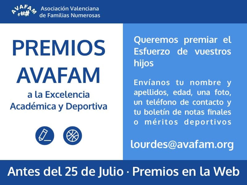 ¡¡¡Ya tenemos ganadores!!! de los Premios a la Excelencia de Avafam