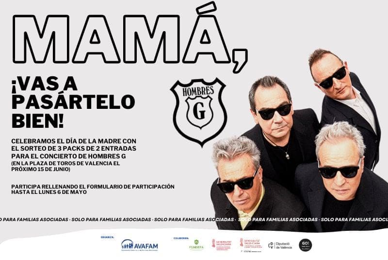 Participa en el sorteo del Día de la Madre y gana 2 entradas para ver a Hombres G