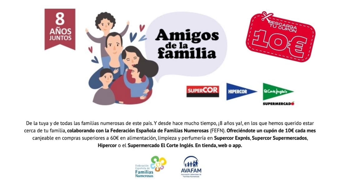 Cada mes tienes un cupón de 10€ en Supermercados de El Corte Inglés, Hipercor y Supercor