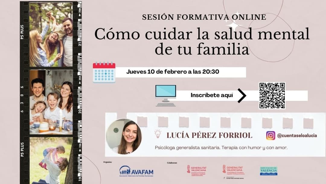 Sesión de formación: «Cómo cuidar la salud mental de tu familia»