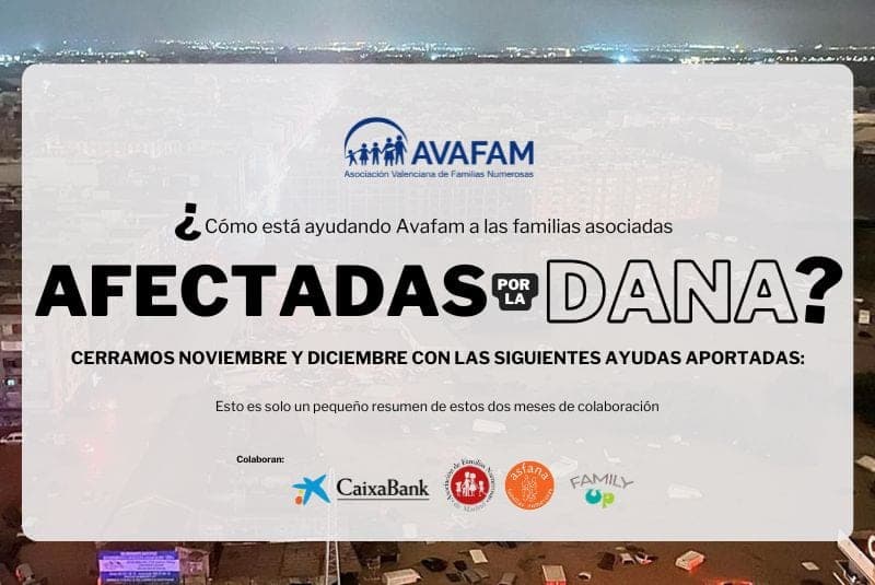 ¿Cómo está ayudando Avafam a las familias afectadas por la Dana?
