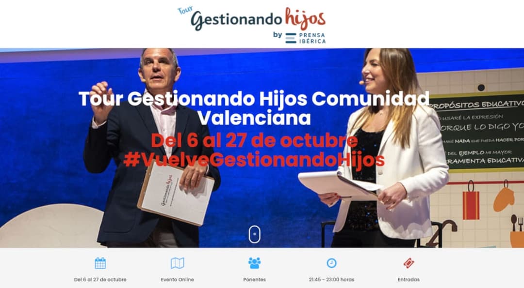 Inscríbete gratis en el «Tour Gestionando Hijos» de la Comunidad Valenciana