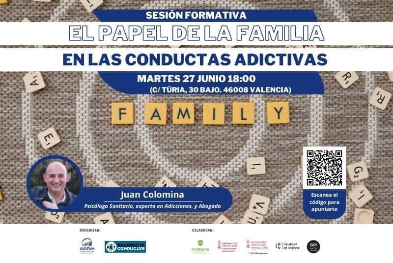 Sesión formativa: «El papel de la familia en las conductas adictivas»