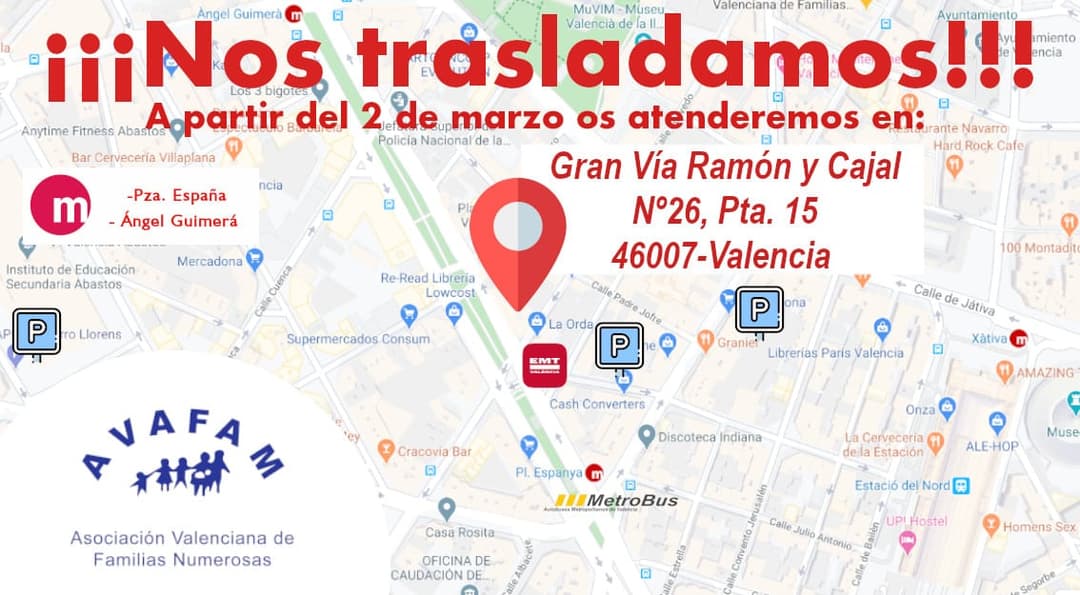 AVAFAM se traslada para seguir mejorando sus servicios a las familias