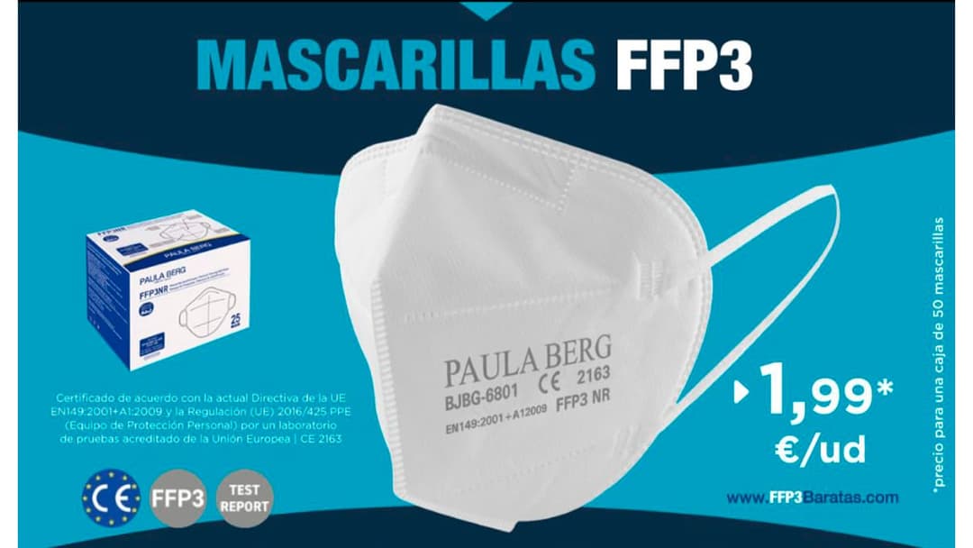 Descuento especial en Mascarillas FFP3 para Familias Numerosas