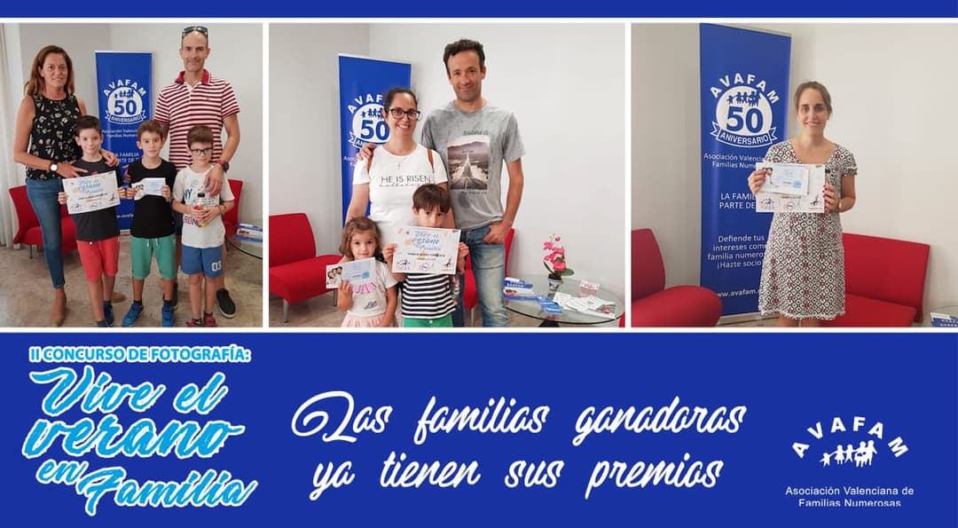 Las familias ganadoras del II Concurso de Fotografía de verano ya tienen sus premios