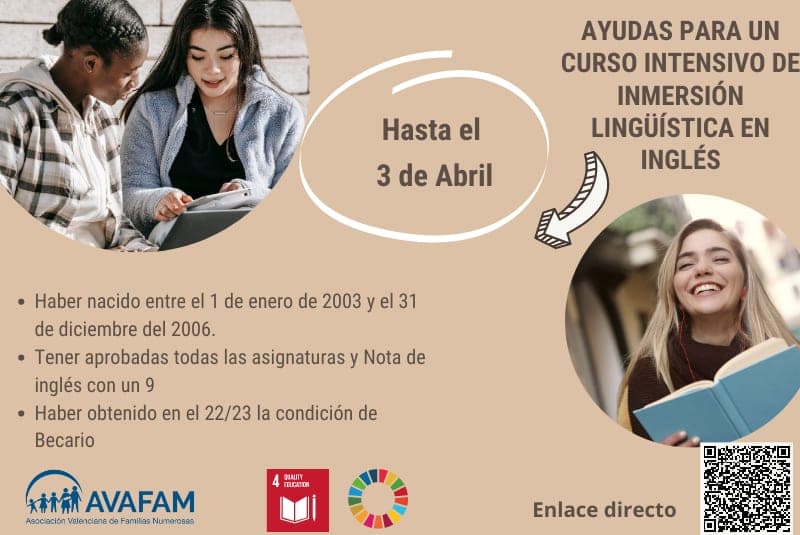 CONVOCATORIA DE INMERSIÓN LINGÜÍSTICA EN INGLÉS