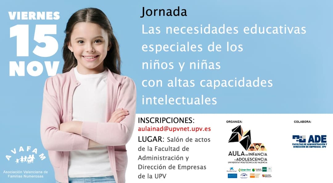 Jornada: Las necesidades educativas especiales de los niños y niñas con altas capacidades intelectuales
