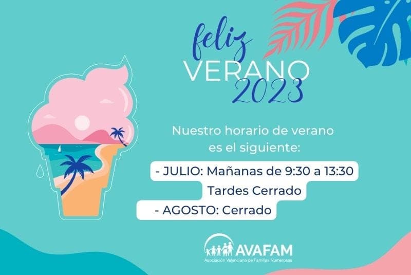 Horario de atención durante el verano 2023