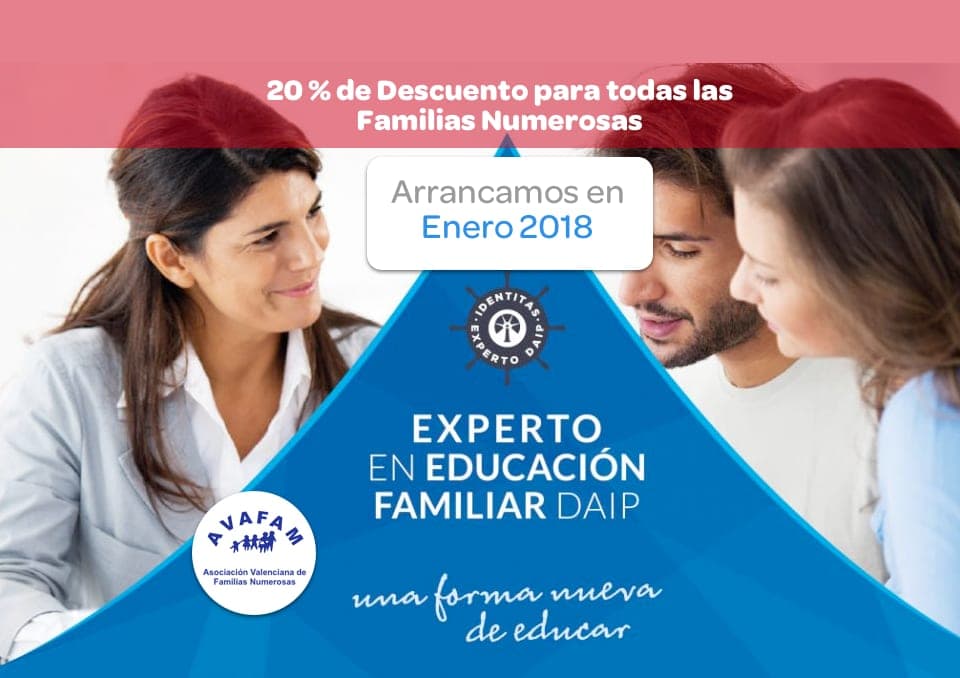 Llega a Valencia el Programa Experto en Educación Familiar