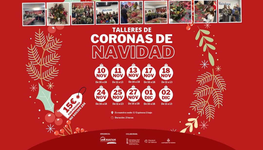 El Nadal arriba a AVAFAM! Crea la teua pròpia corona nadalenca