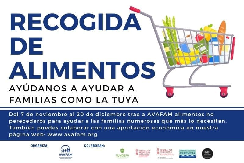 Te invitamos a participar en la recogida de alimentos de AVAFAM