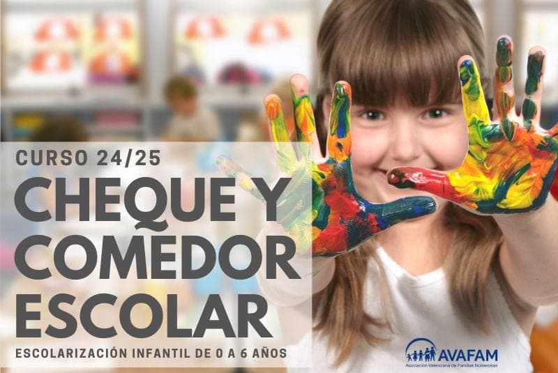 Ayudas para cheque escolar y para comedor escolar (Curso 24/25)