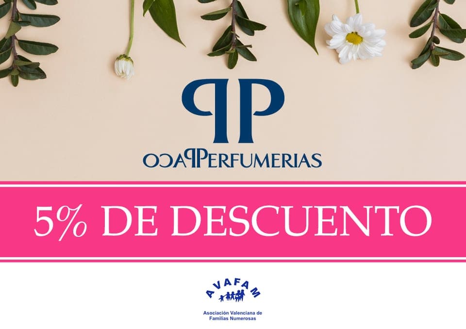Descuentos en Paco Perfumerías con AVAFAM
