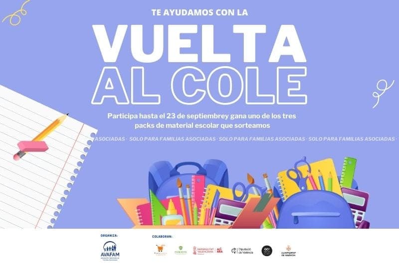 Sorteo especial de Avafam: material escolar para empezar el curso con ilusión