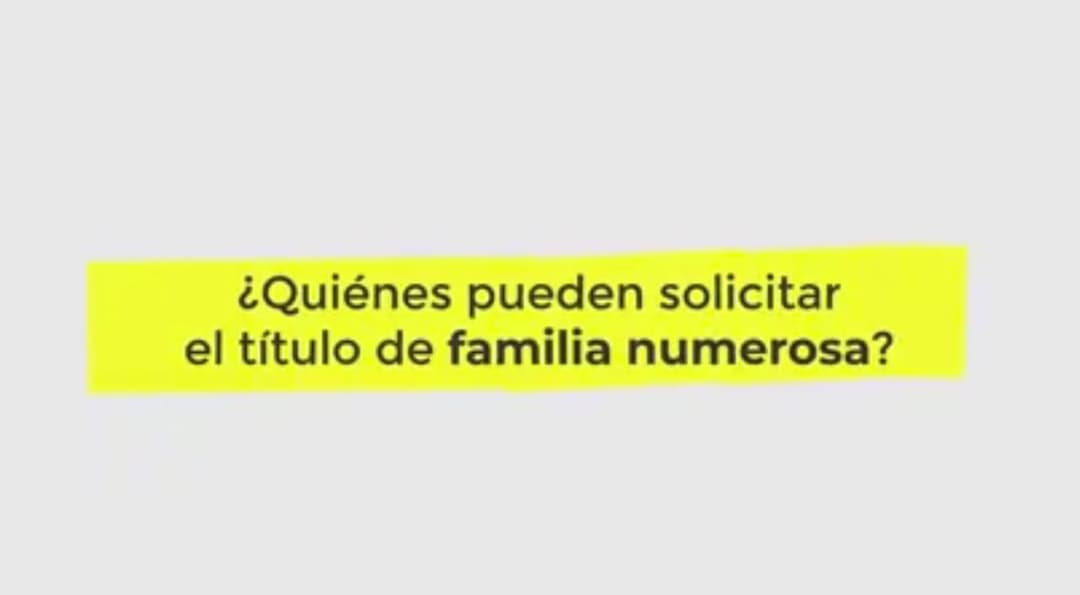 ¿Eres familia numerosa?