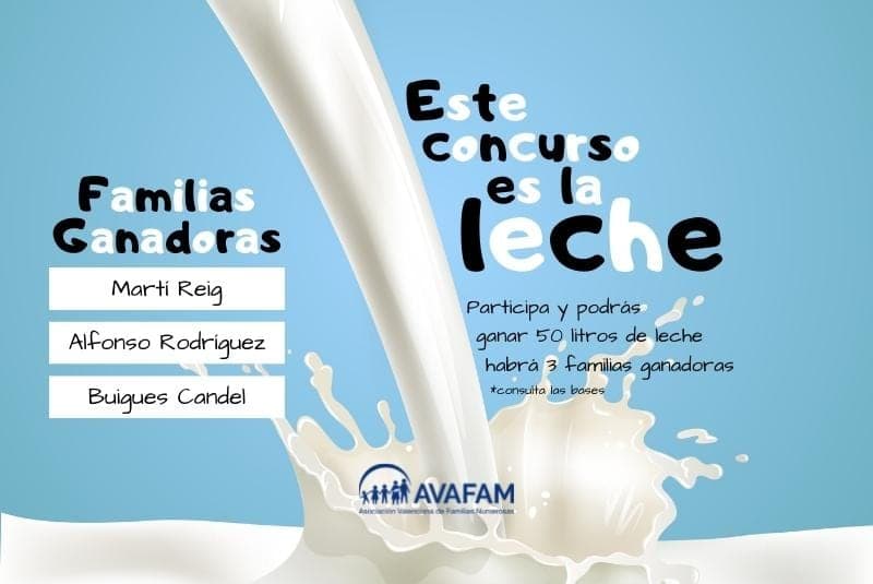 ¡Ya tenemos a las 3 familias ganadoras de los packs de leche!