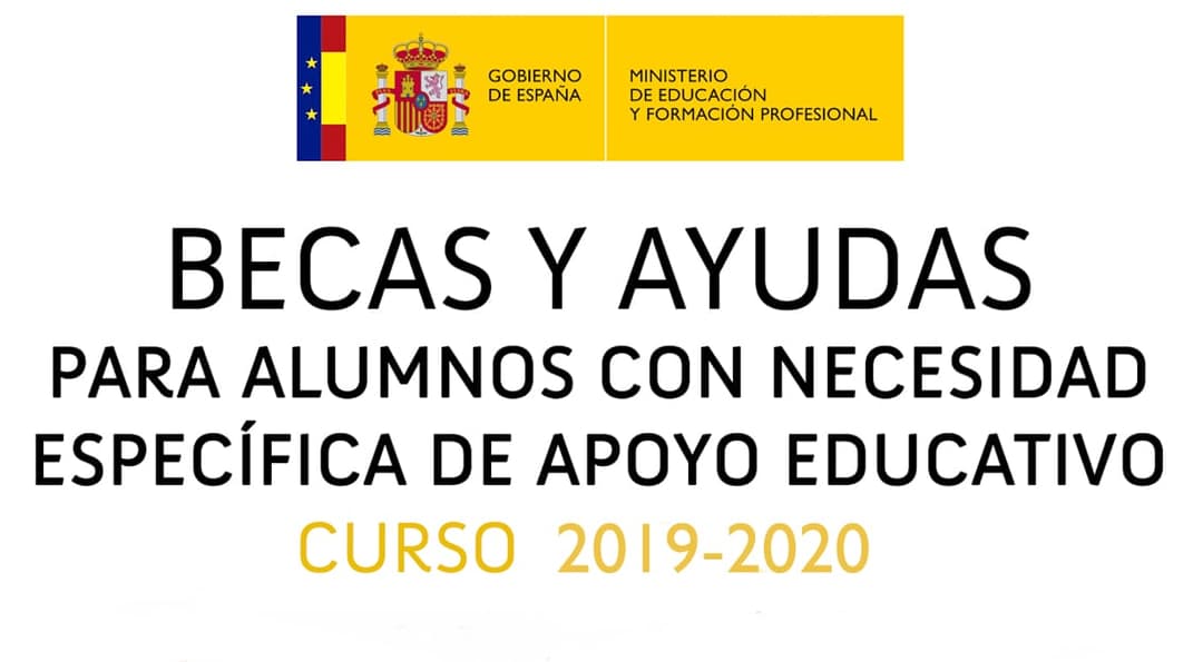 Ayudas para alumnado con necesidad específica de apoyo educativo para el curso académico 2019-2020.