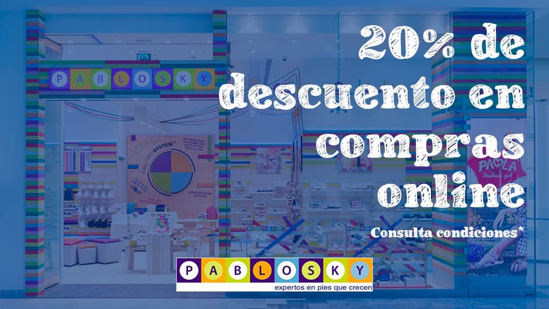 Aprovecha el descuento de la zapatería Pablosky
