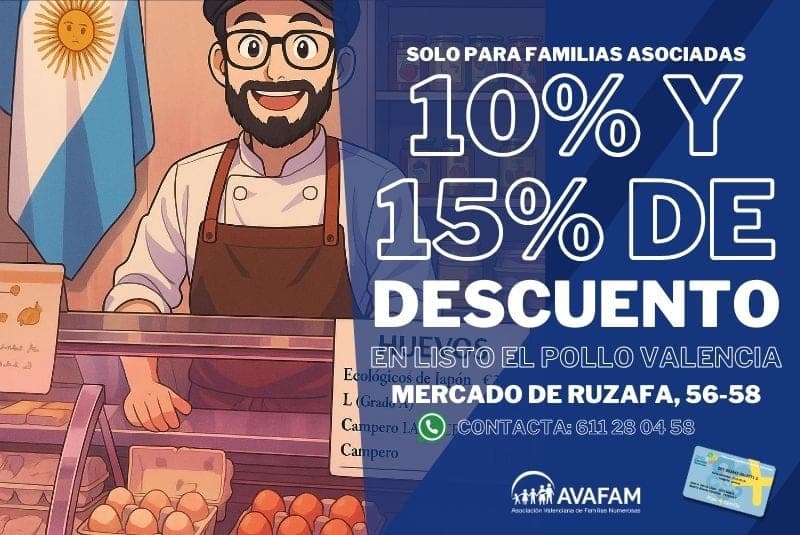 Aprovecha los descuentos especiales para familias numerosas en «Listo el Pollo Valencia»