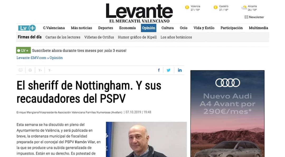 El sheriff de Nottingham. Y sus recaudadores del PSPV