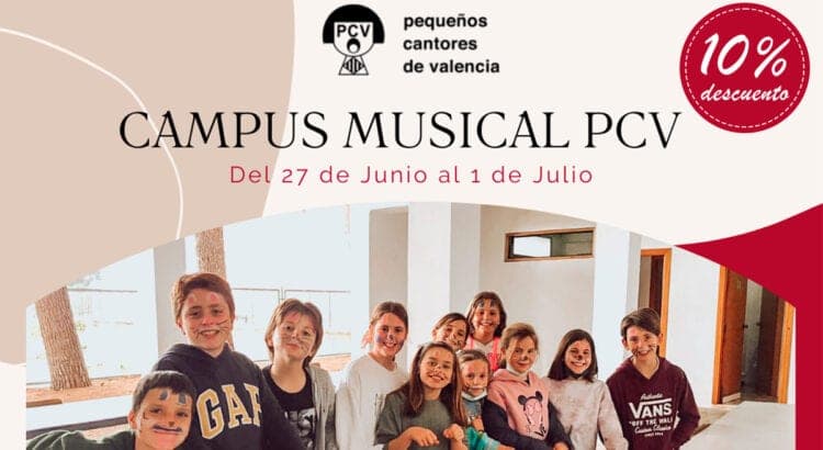 Aprovecha el descuento del 10% en el Campus Musical de Pequeños Cantores